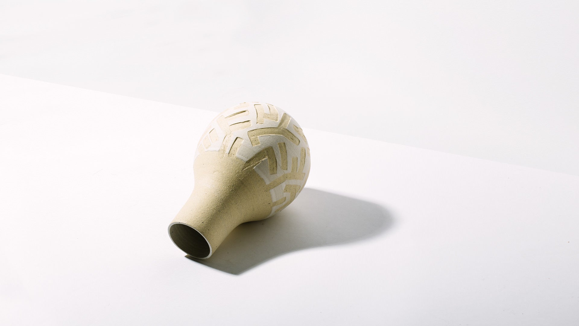 White Etched Vase - Homecoming