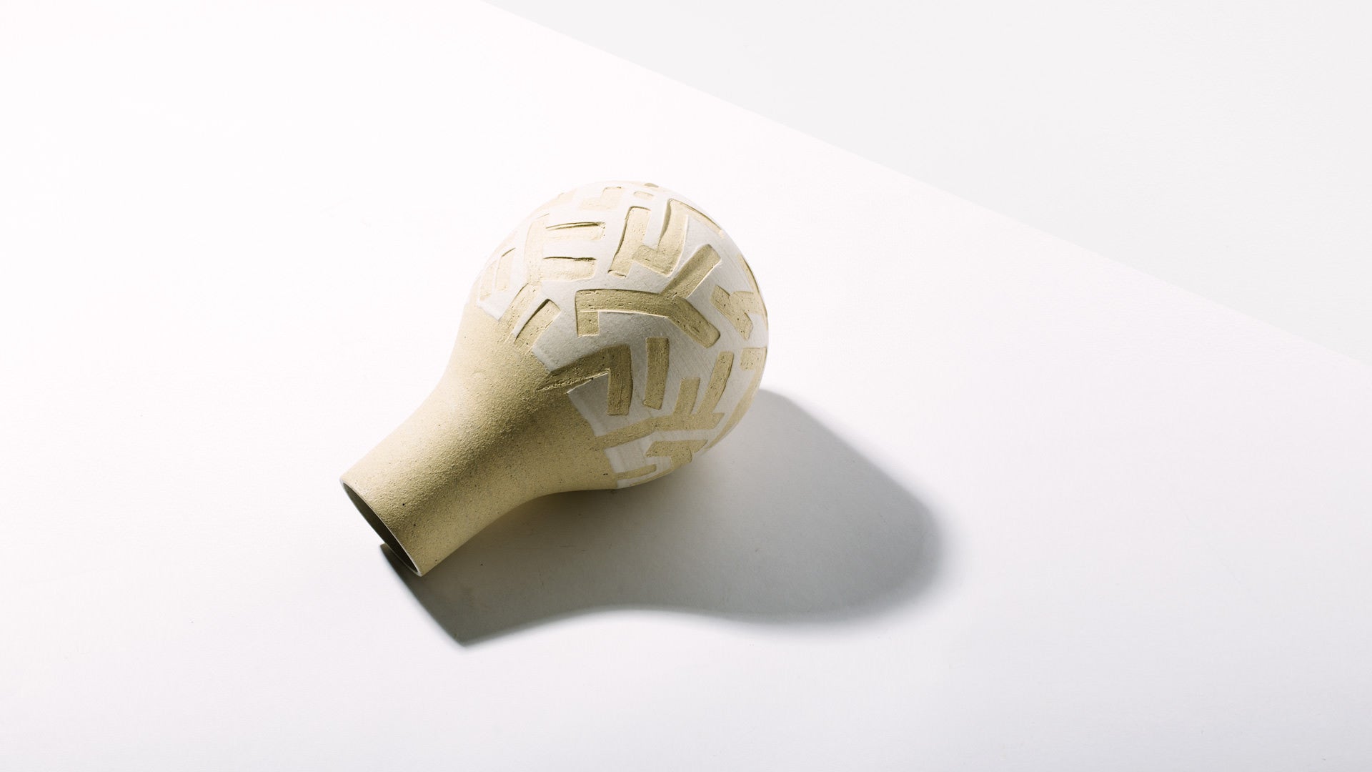 White Etched Vase - Homecoming