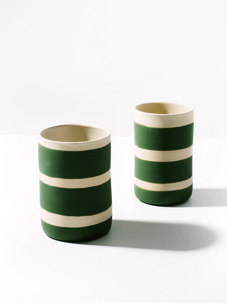 Striped Tumbler - Workaday Handmade - Homecoming