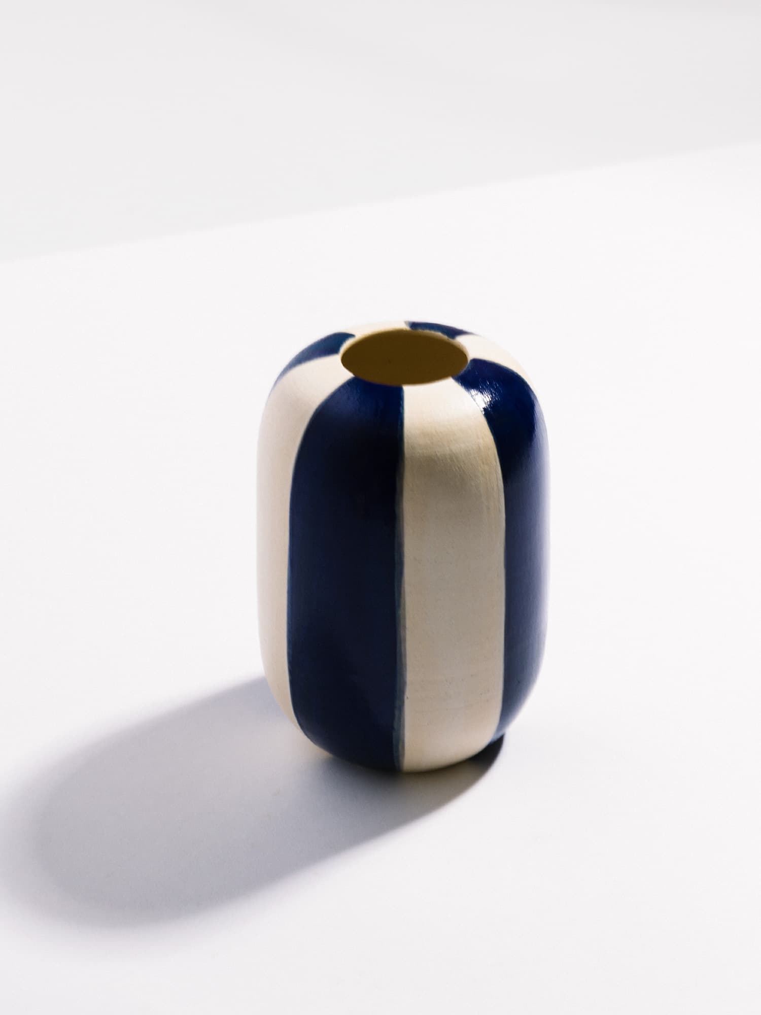 Blue Striped Vase