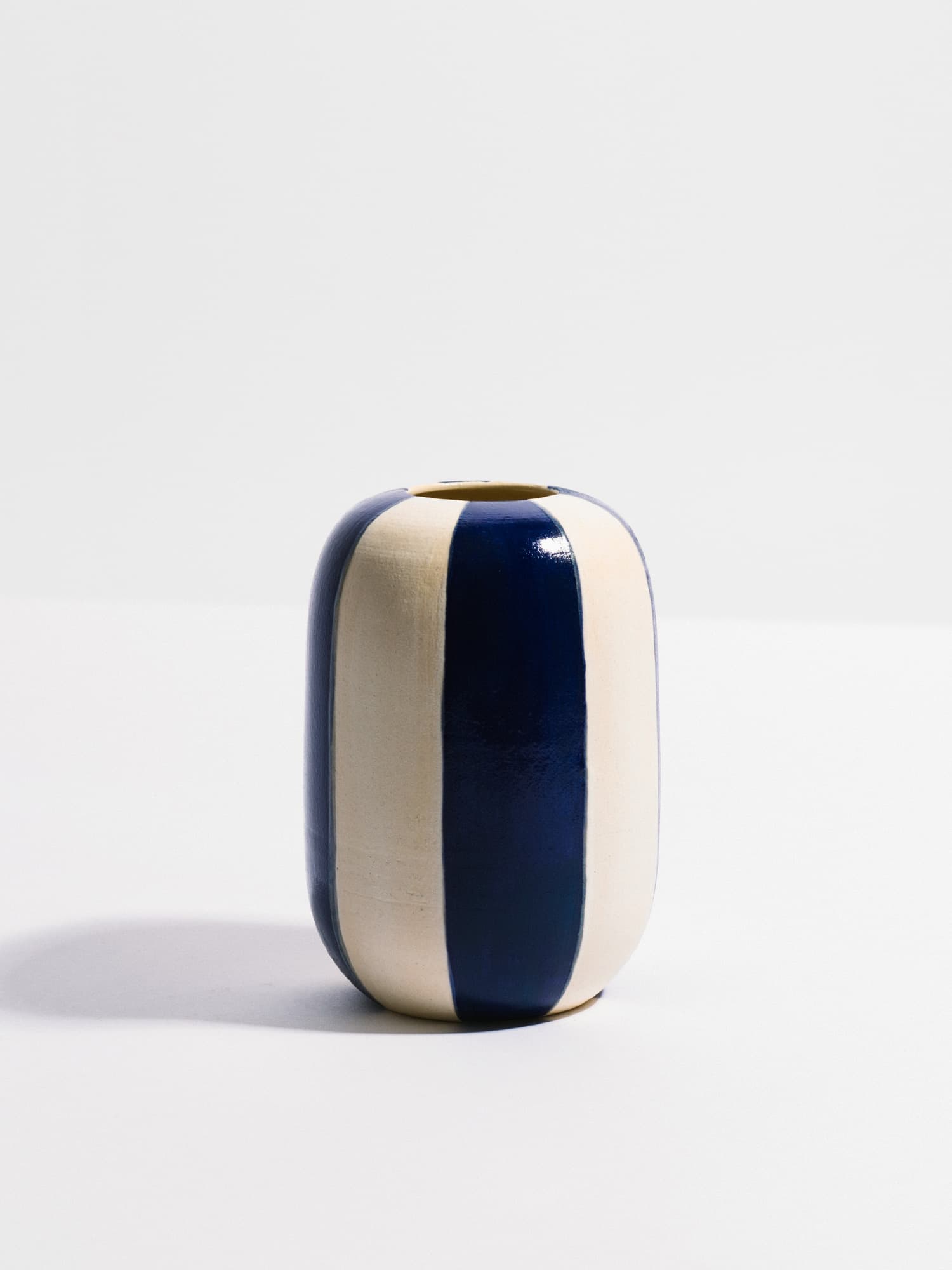 Blue Striped Vase