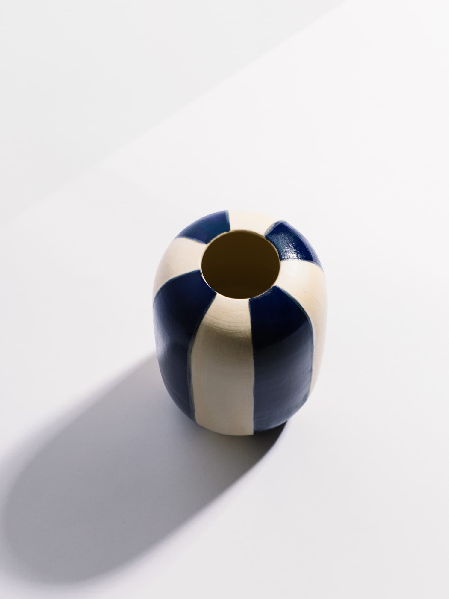 Blue Striped Vase