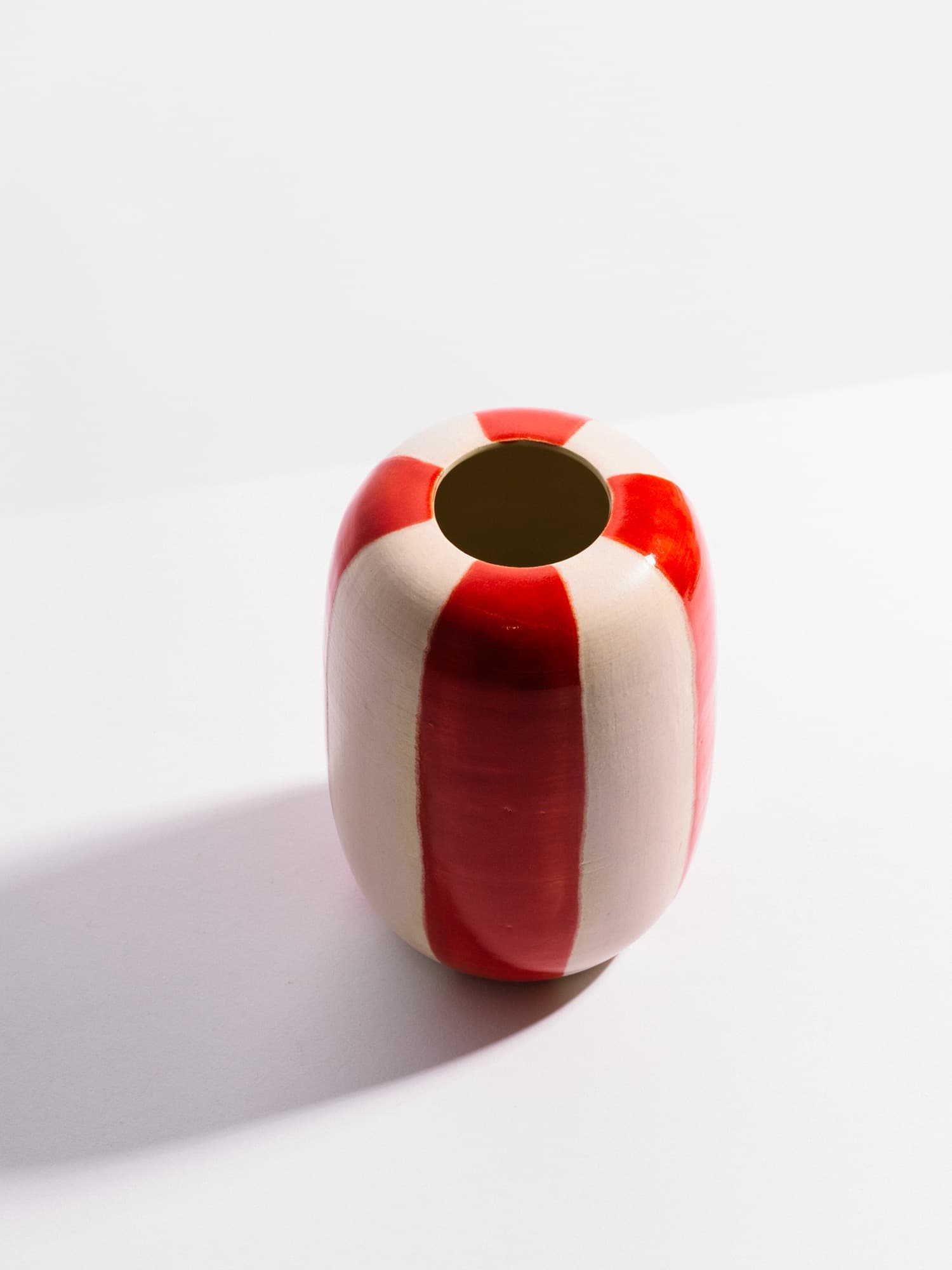 Red Striped Vase