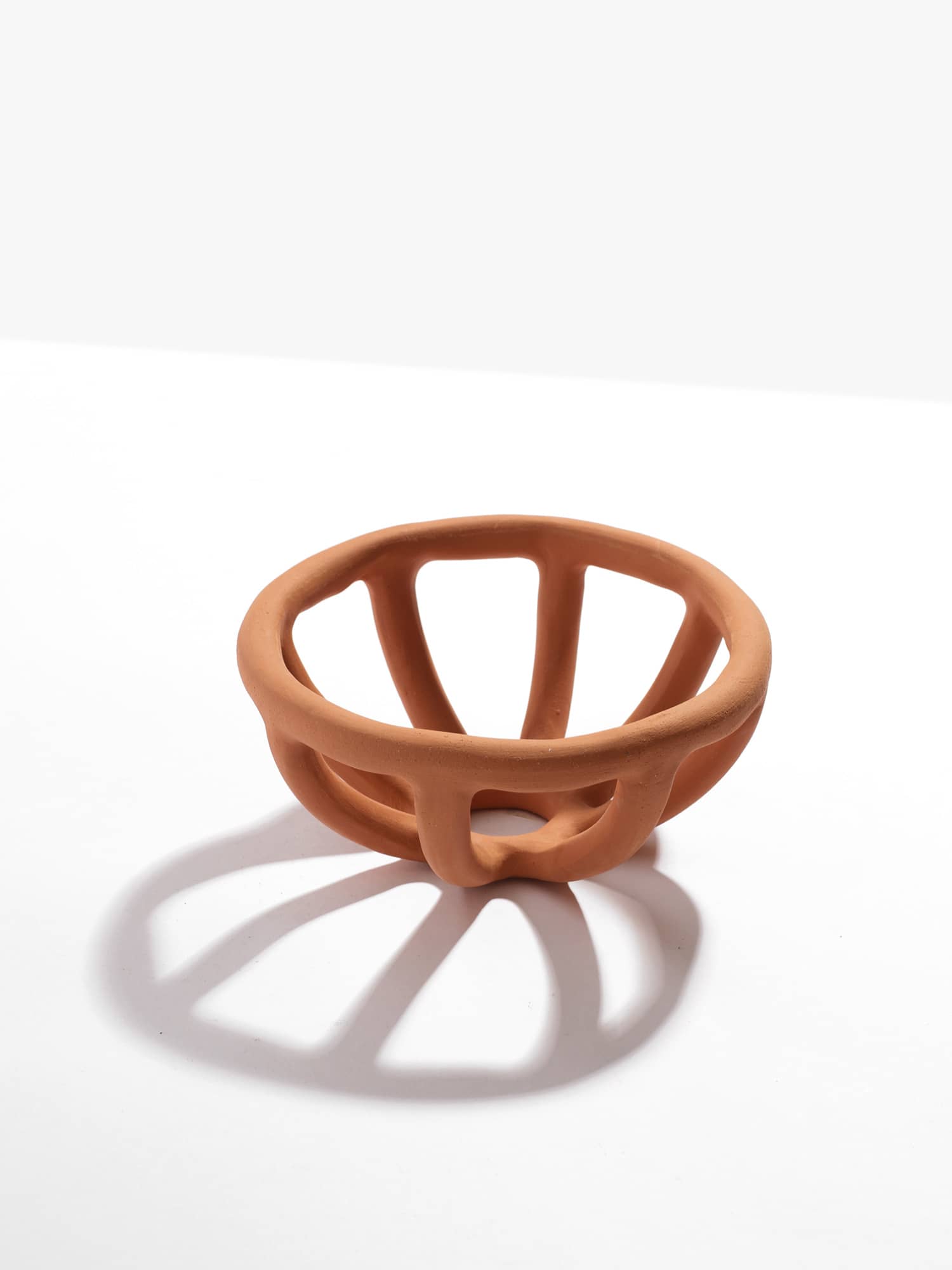 Prong Fruit Bowl, Terracotta: SIN ceramics - Handmade in Brooklyn