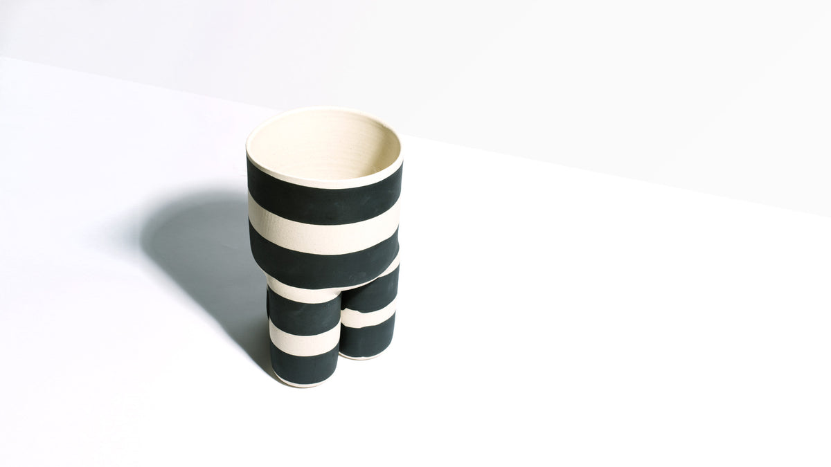 Workaday Handmade - Black Striped Milking Planter – Homecoming